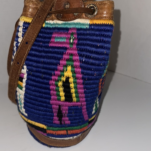 Original Vintage bucket bag southwest style Boho - Picture 8 of 15